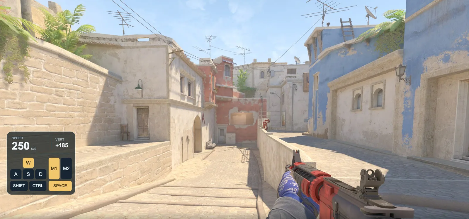 Movement overlay in the practice map