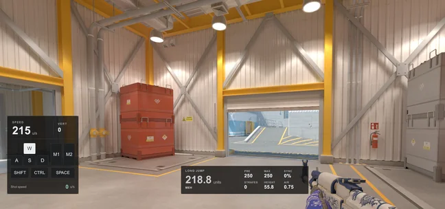 Movement overlay and jump stats on Nuke