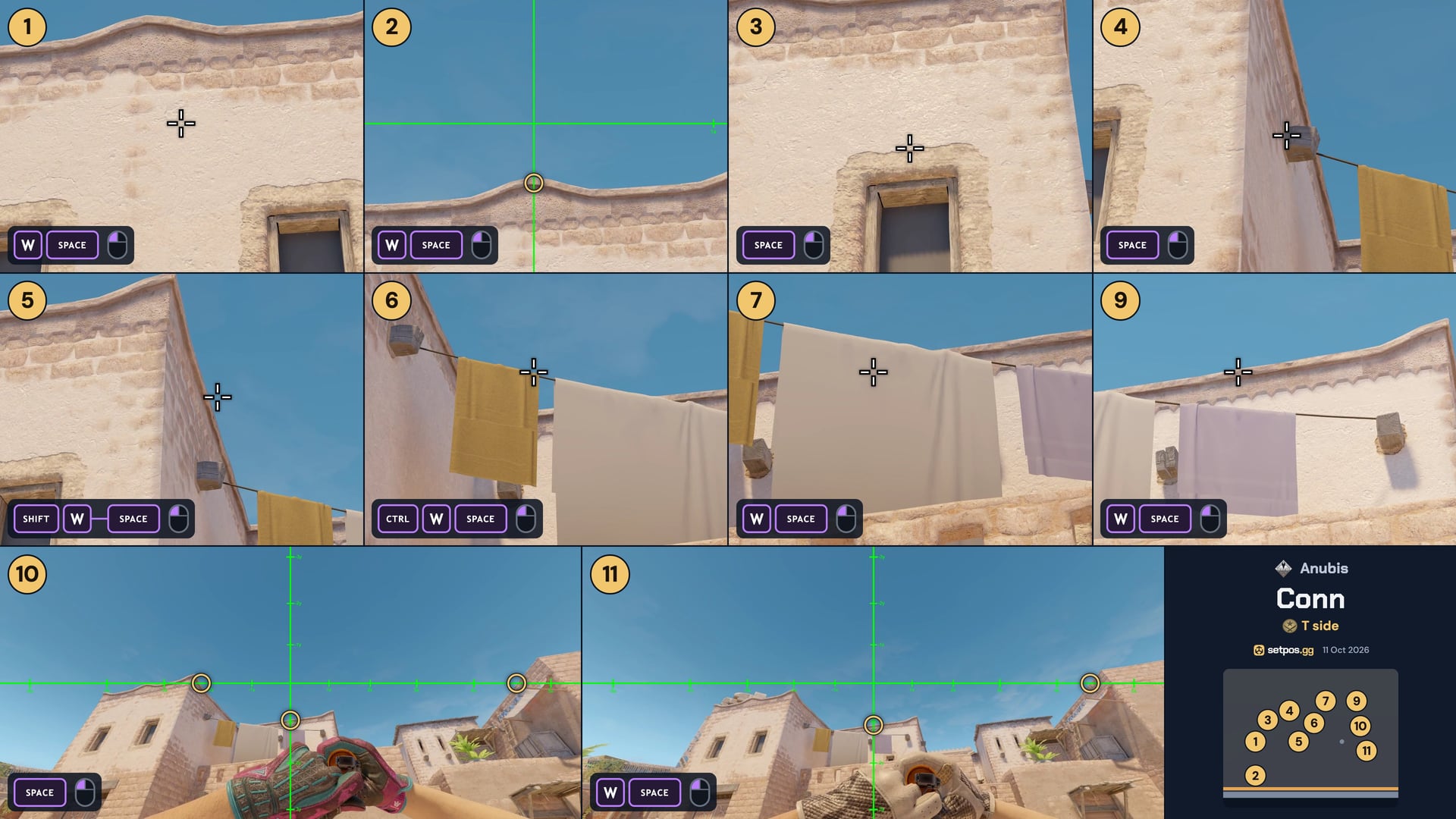 Anubis, Conn: Instant-Smoke-Cheat-Sheet